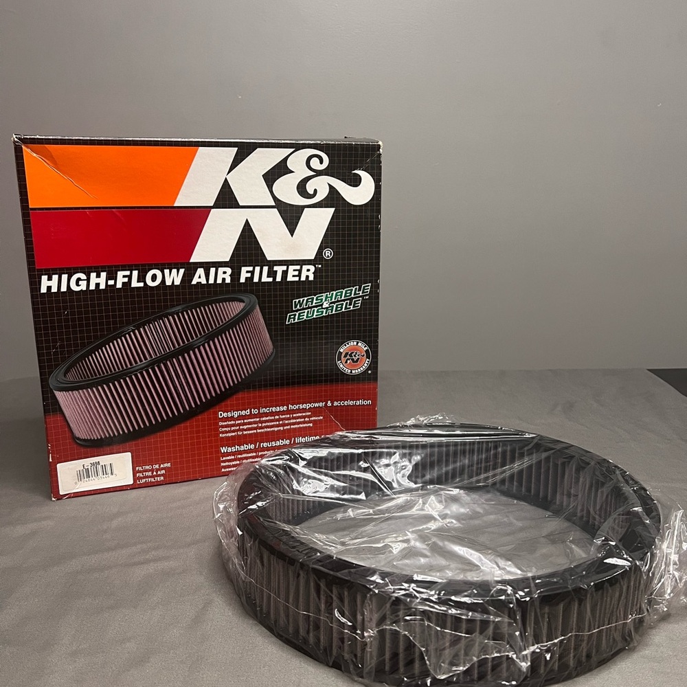 K & N High Flow Air Filter E-3698 Washable/Reusable Made In USA, Mercedes Benz
